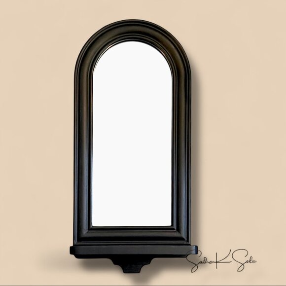 Hearth & Hand Magnolia 17" Wood Framed Wall Mirror with Shelf Black - Target - Picture 5 of 6